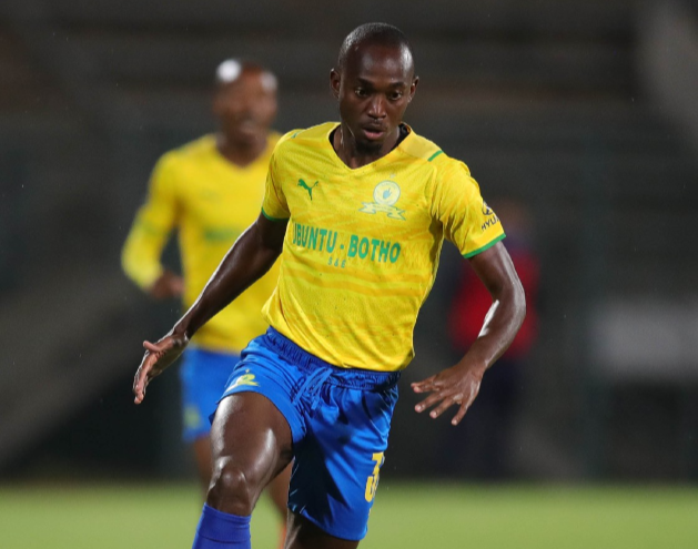 Peter Shalulile of Mamelodi Sundowns during the DStv Premiership 2021/1022 match between Supersport United and Mamelodi Sundowns at Lucas Moripe Stadium Stadium, Durban on December 11 2021. File image