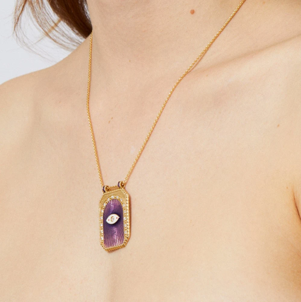 Title 8, Grand Collier de Tarot Coeur Grand Pendentif Ca...