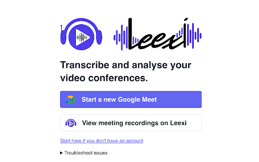 Leexi - Google Meet recording