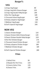 Pizza Burger Factory menu 1