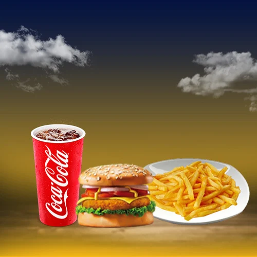 Classic Burger + Fries + Coke [250 Ml]