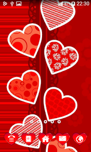 Download Theme with Red Hearts APK for PC
