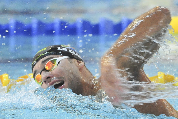 Chad Le Clos in action at the 2021 SA championships in Gqeberha.