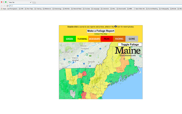 Live New England Foliage Map