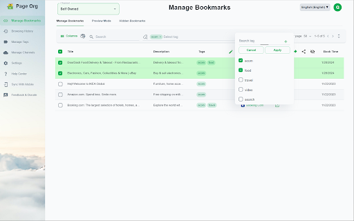 Bookmark, Tag & Screenshot Manager | Page Org