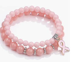 Title 4, Crystal Ribbon Pendant Rhodochrosite Bow Bracel...
