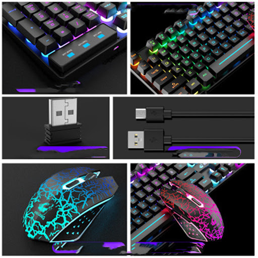 Title 2, 3-in-1 Wireless Charging Keyboard and Mouse Set...