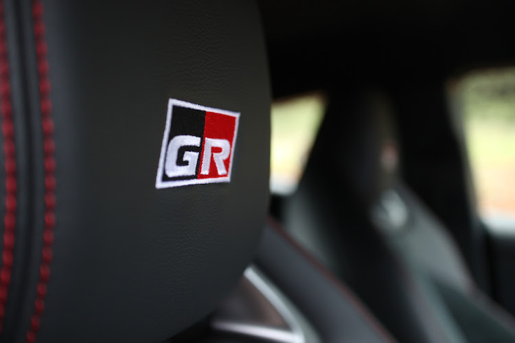 GR logos are stitched on the front headrests.