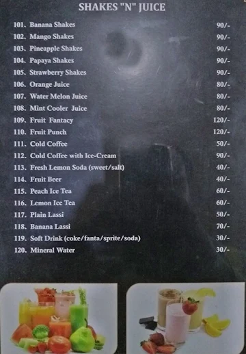 Waho Tenzin Restaurant menu 