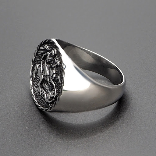 Title 4, Fashion Vintage Knight Out Of Titanium Steel Ro...