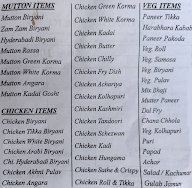 Lajawab Caterers menu 1