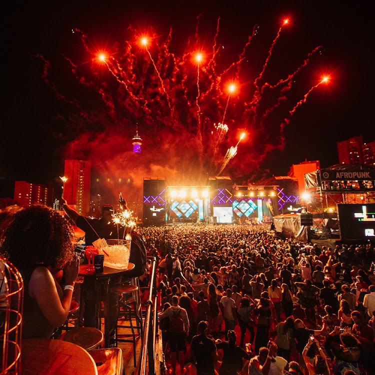 Fireworks at the Afropunk Festival to ring in the new year.