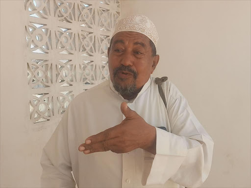 Sharif Salim is the chairperson of the Lamu Council of elders. /CHETI PRAXIDES