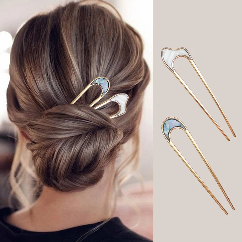 Title 8, Barrette à cheveux femme en métal simple Orneme...