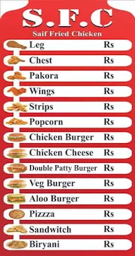 Saif Fried Chicken menu 1