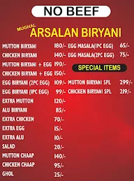 Mughal Arsalan Biryani menu 1