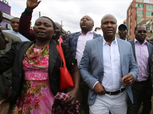 Nandi Hills MP Alfred Keter with supporters in Eldoret on July 11 /MATHEWS NDANYI