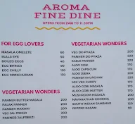 Aroma Fine Dine menu 5