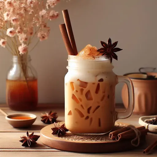 Spiced Thai Cold Tea Latte [450 Ml, Mason Jar]