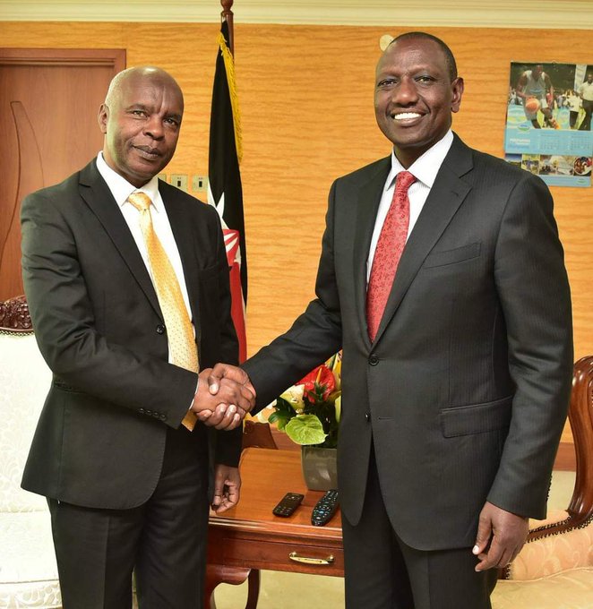 Makueni Governor Kivutha Kibwana with Deputy President William Ruto.