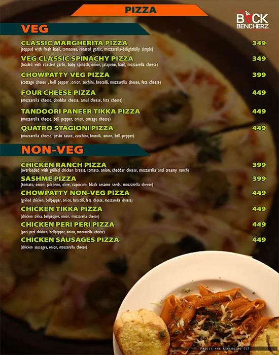 The Fusion Cuzine menu 