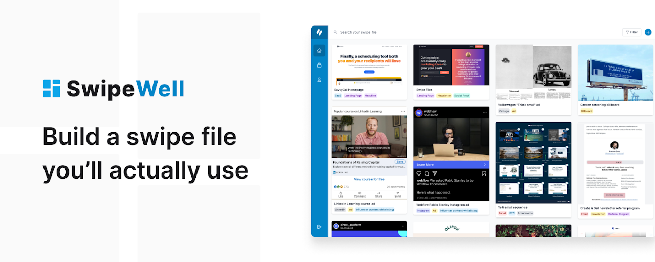 SwipeWell — Screenshot & Swipe File Software Preview image 1