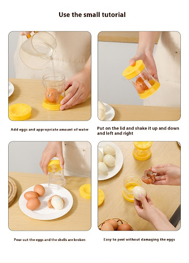 Title 8, Hand-cranked Cooked Egg Shell Remover Effortles...