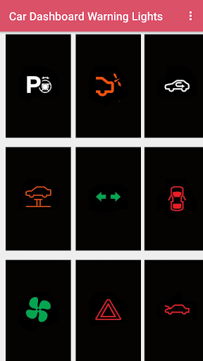 Screenshot Car Dashboard Warning Lights