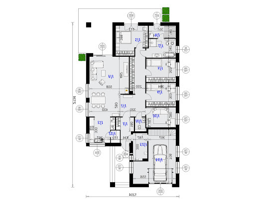 Dom Bursztyn 2(G1) - Rzut parteru