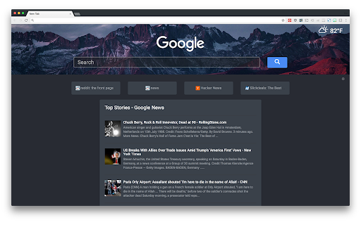 News Tab - New Tab Page Replacement