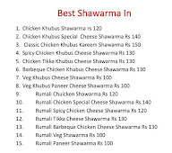 Chopstick Shawarma menu 1