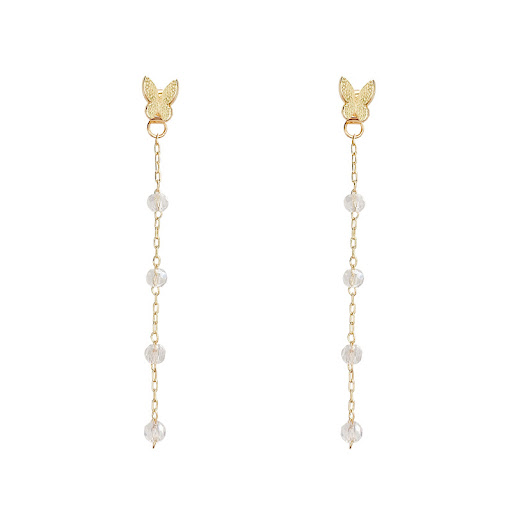Title 2, Butterfly Tassel Earrings Female Long Wild Temp...