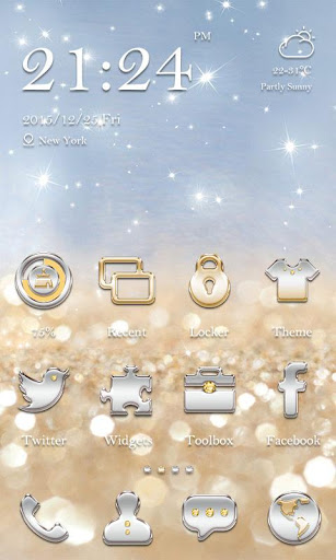 Silver Gold Theme-ZEROLauncher