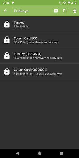 Screenshot TermBot: SSH + hardware keys