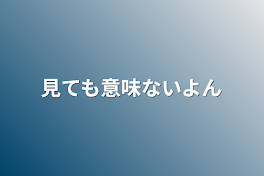 見ても意味ないよん