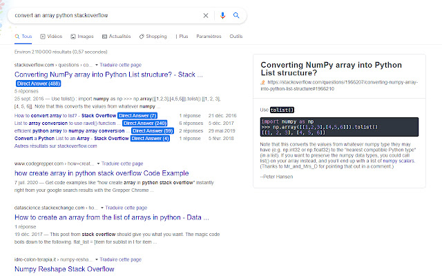 StackOverflow Answer chrome extension