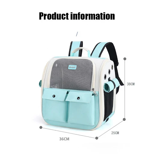 Pet Backpack Portable Cat and Small Dogs Outdoor Carrier Foldable Ventilated Design Large Cat Dog Backpack Carrier Bag