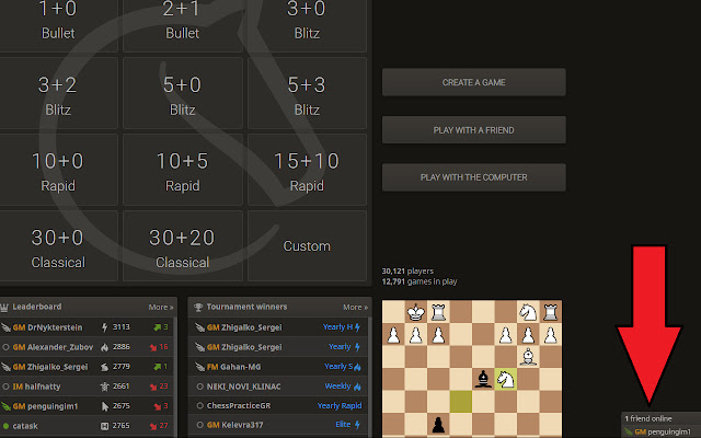 Lichess Friends List Opener