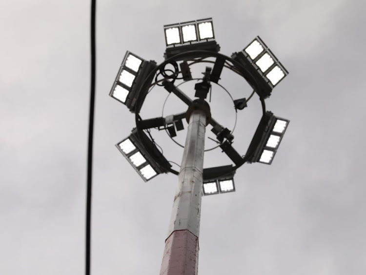 Floodlight mast at Tripple T Hotel in Luanda town, Vihiga.