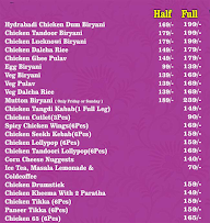 Hyderabadi Biryani Express menu 2