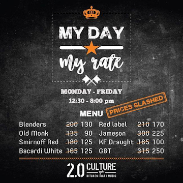 2.0 Culture Pune menu 