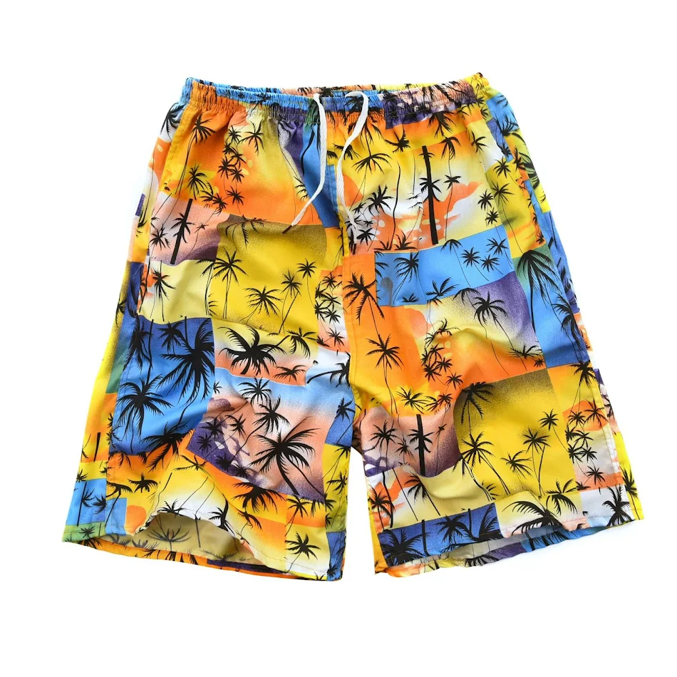 Herren lässige, bedruckte Fünf-Punkt-Badehosen. Bequeme Badeshorts für Männer, ideal für Strand und Pool. Perfekter Style für den Sommer.