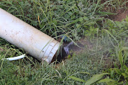 The faulty pipe at Zuziwe Tshaka’s KwaMagxaki home.