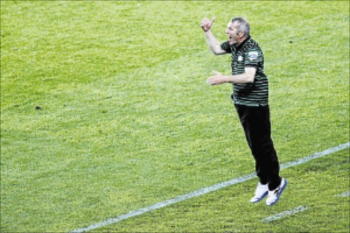 FIERY: Ernst Middendorp has been told by his Bloem Celtic bosses to tone down on the histrionics PHOTO: Veli Nhlapo