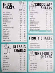 Brother's Shakes menu 1