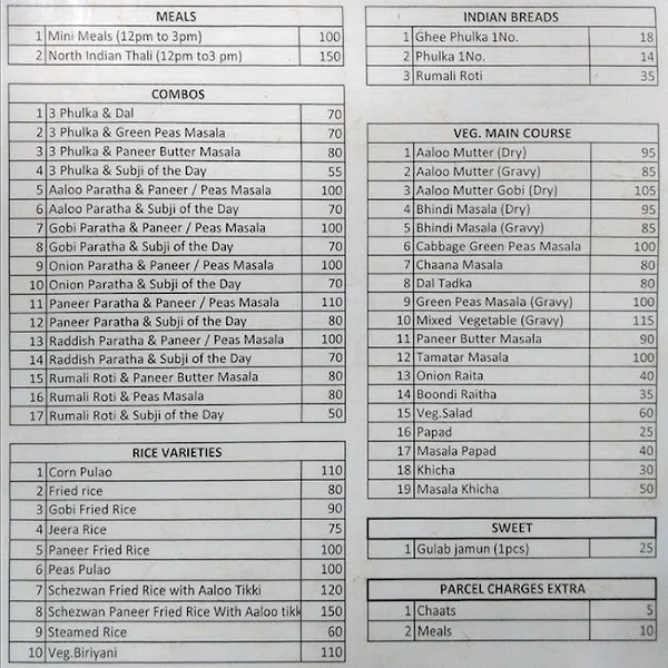 Munch menu 