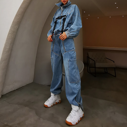 Title 2, Fashion Casual Hooded Straight Leg Loose-Fittin...