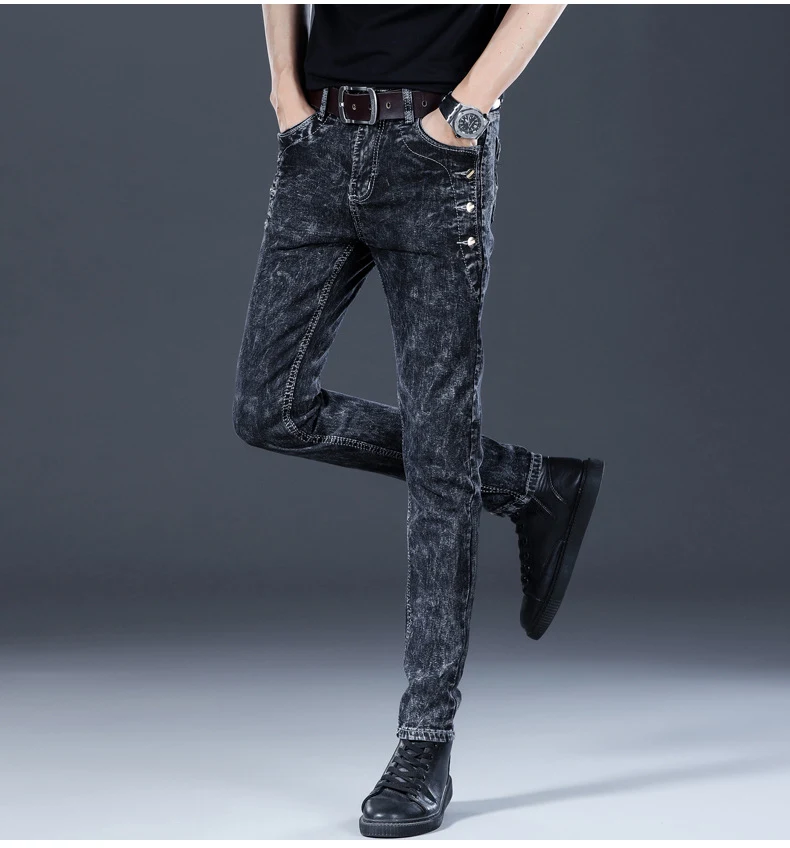 Title 2, Jean Noir Homme Stretch Slim Fit Skinny Pantalo...