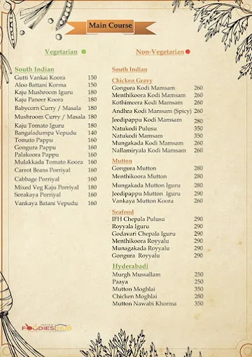 Indian Foodies Hub menu 