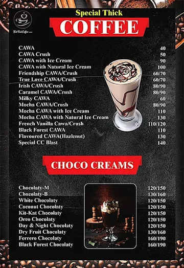 Cafe Coffee Day menu 